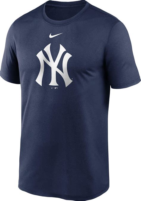 Nike New York Yankees Navy Large Logo Legend Dri Fit T Shirt In Blue