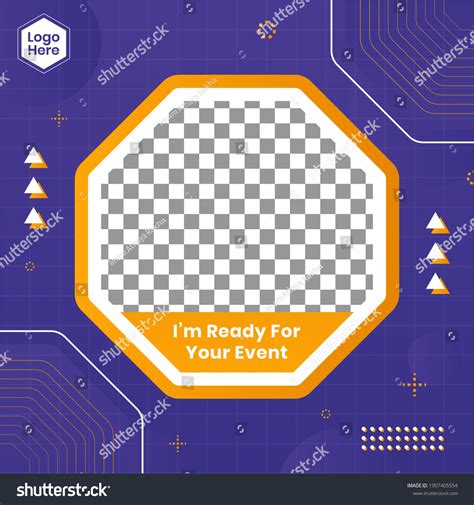 Design Twibbon Event Photo Profile Frame Stock Vector Royalty Free