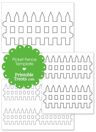 printable picket fence outline  printabletreatscom
