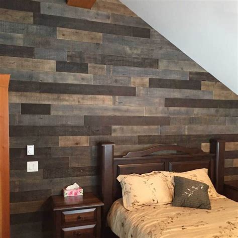 Distressed Wood Wall Raw Ish Master Bedroom Remodel Remodel
