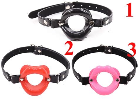 bdsm bondage strap lips o ring gag silicone open mouth gag oral sex gags sex toys for couple