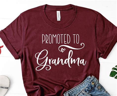 Promoted To Grandma Shirt Promoted To Grandpa Shirt Grandma Etsy