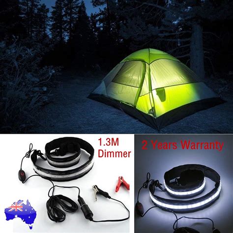 12v 1 3m Flexible Led Camping Lights 72leds 5050 Smd Caravan Strip Touch Dimmer Ebay
