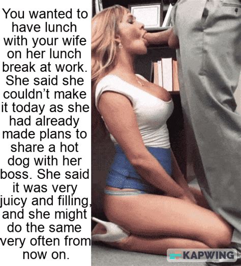 Caption Captions Cheating Wife Hotwife Slut Office Boss