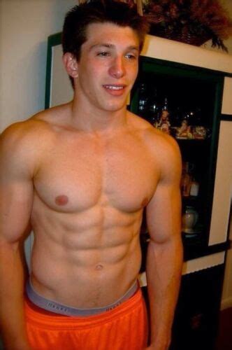 shirtless male beefcake muscular athletic jock hunk college dude photo 4x6 c248 ebay