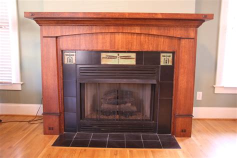 Hand Made Custom Craftsman Style Fireplace Mantle And