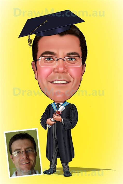Graduation Caricature From Au Awesome Quality All Hand