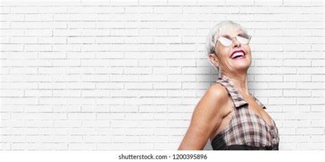 Senior Cool Woman Laughing Out Loud Stock Photo 1200395896 Shutterstock