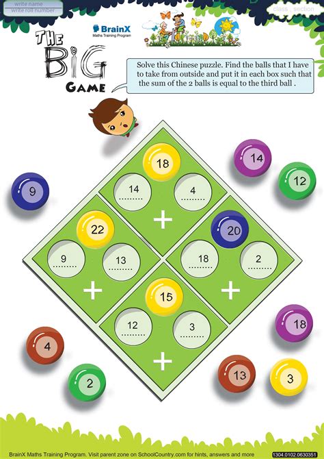 Printable Addition Math Olympiad Worksheets For Kids Of Grade 1 The