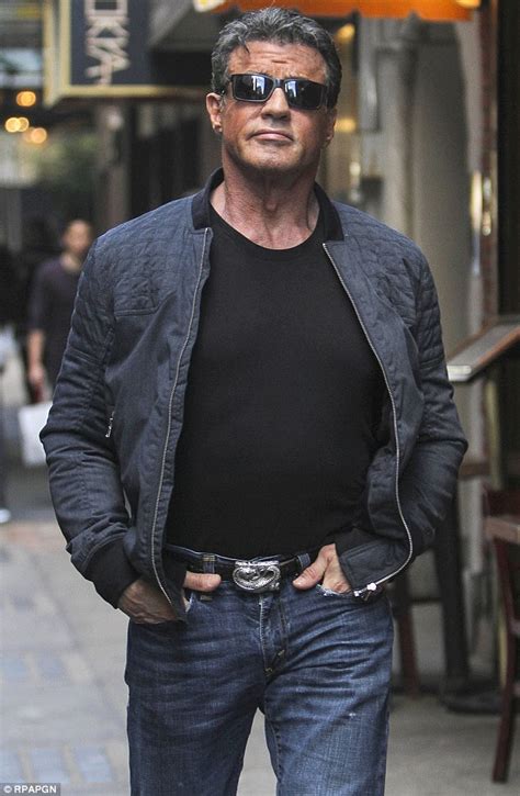 Sylvester Stallone Struts Down The Streets Of New York Daily Mail Online