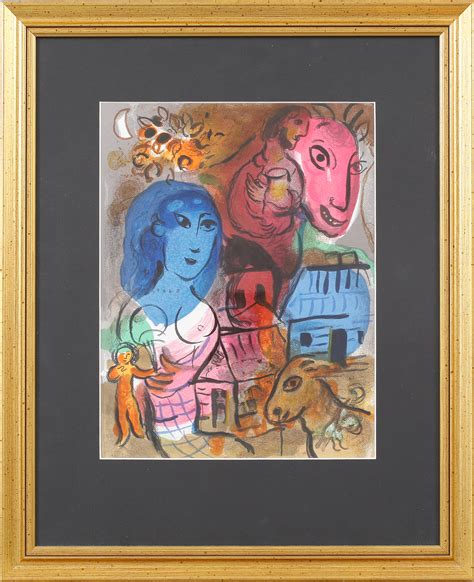 Marc Chagall Litografi Ur Bok 1969 Bukowskis