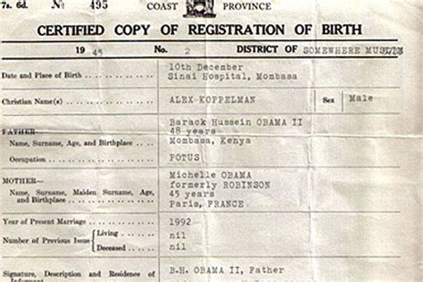 You Too Can Have Your Own Kenyan Birth Certificate