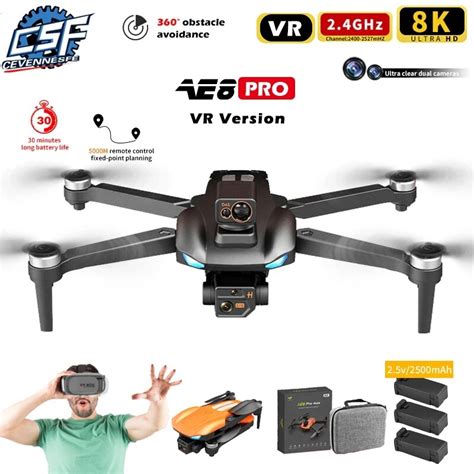 Ae8 Pro Max Obstacle Avoidance Drone Gps Positioning Drone Brushless Motor Quadcopter 8k Hd