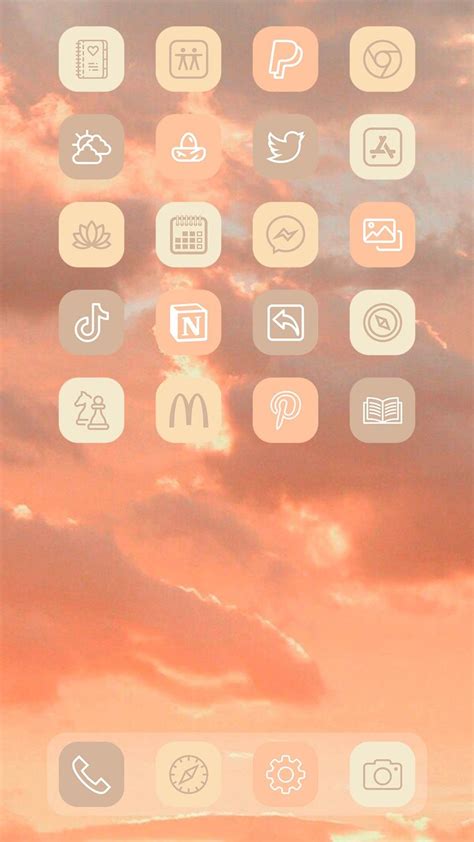 Pastel Peach App Icons Peach App Ios 7 Design App Icon
