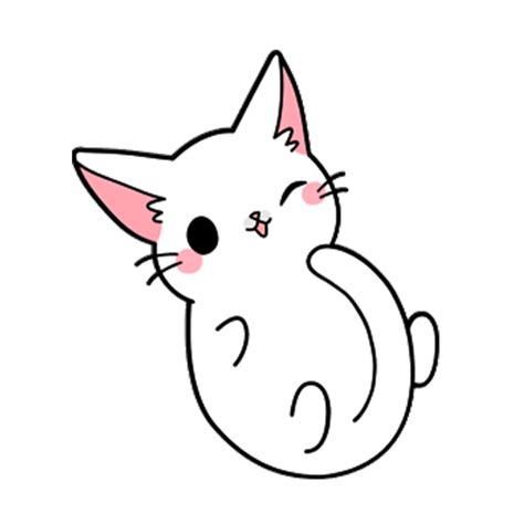 Cat Kitten Drawing Cute Cat Sit Yang Png Download 750750 Free