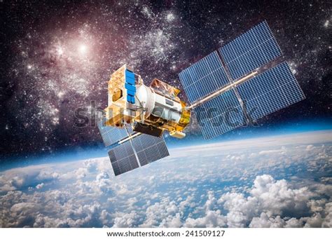 Space Satellite Orbiting Earth Elements This Stock Photo Edit Now