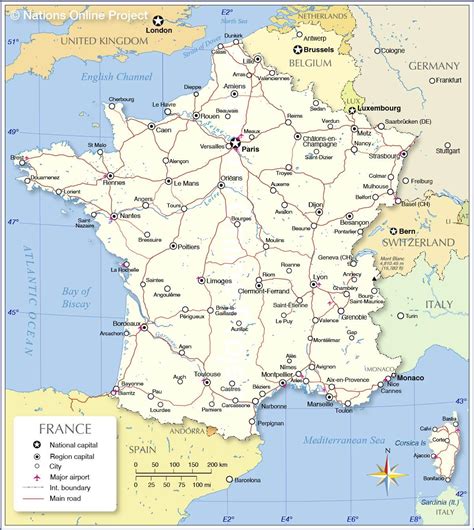 Los Aeropuertos Internacionales En El Mapa De Francia Francia