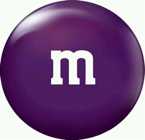 A Purple Ball With The Letter M In White On Its Center And Bottom