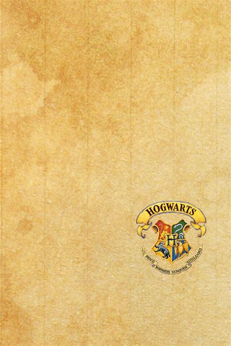 The Hogwarts Crest Is On An Old Paper