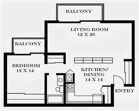 The entire large room works in the form. Apartment layouts - All in one ARCHITECTURE