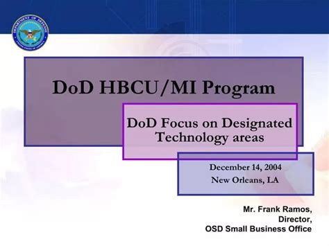 Ppt Dod Hbcu Powerpoint Presentation Free Download Id489375