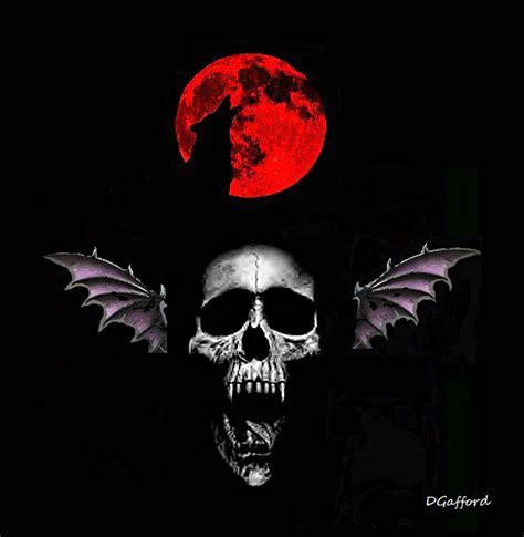 Vampire Moon Painting By Dave Gafford Fine Art America