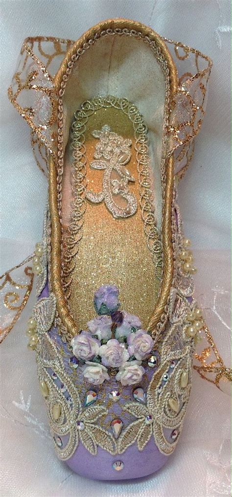Purple And Gold Sugarplum Fairy Decorated Pointe Shoe Lilac Fairy