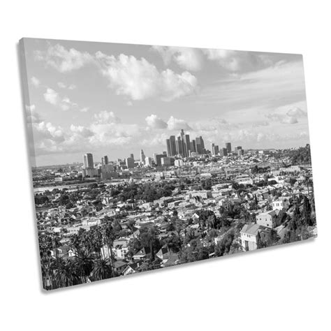 Ebern Designs Los Angeles City Skyline Wrapped Canvas Art Prints