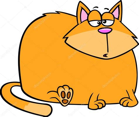 cute fat cartoon cat