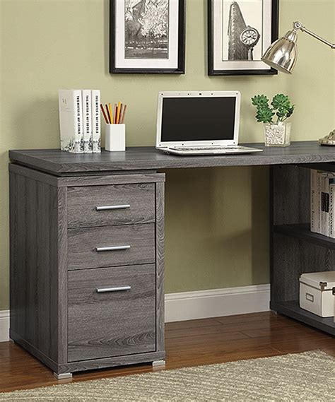 Desk, dark gray stained61x25 5/8. Loving this Dark Gray Corner Writing Desk on #zulily! # ...