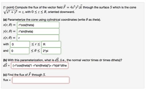 solved 1 point compute the flux of the vector field f