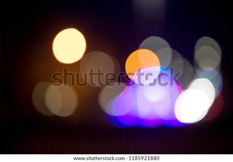 Night City Lights Against Dark Background Stock Photo 1185921880