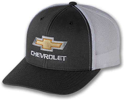 Chevy Gold Bowtie Gray And White Mesh Hat Auto Gear Direct