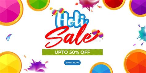 Vector Illustration Of Holi Sale Banner Stock Vector Illustration Of
