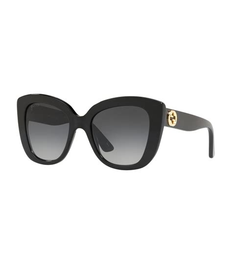 gucci black oversized round sunglasses harrods uk