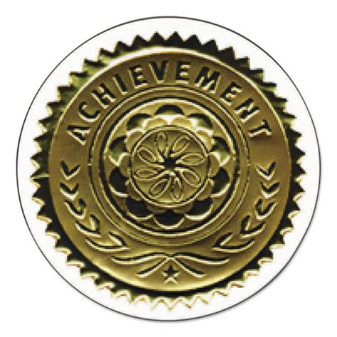 Southworth® Gold Certificate Seals Achievement 1 34 Dia Gold 15