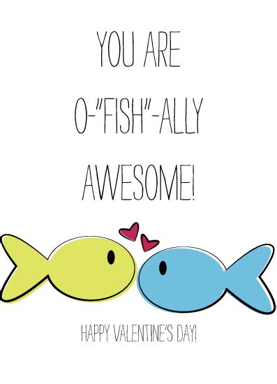 Valentines Cards O Fish Ally Awesome By Artsy Canvas Girl Designs
