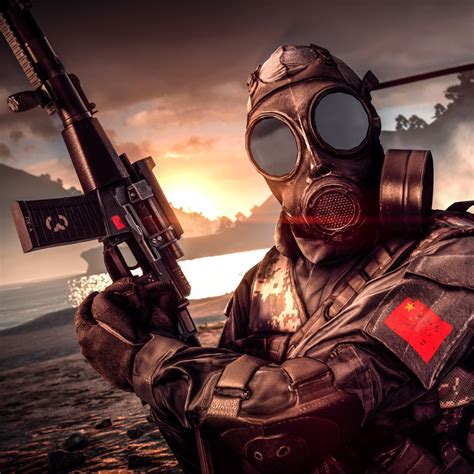 Battlefield 4 Gas Mask Guy And Heli Forum Avatar Profile Photo Id