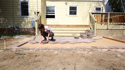There are three different sizes of pavers, all of which come in the kit. Adding a DIY Paver Patio to the Backyard - Live Free ...