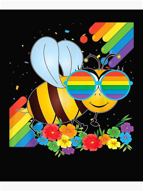 Proud Lgbt Lovely Gay Bee Pride Flag Rainbow Lgbtqia Pride Month