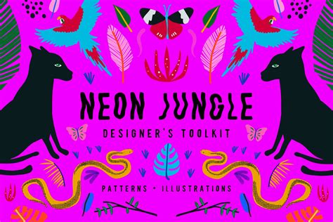 Neon Jungle Graphic Patterns ~ Creative Market