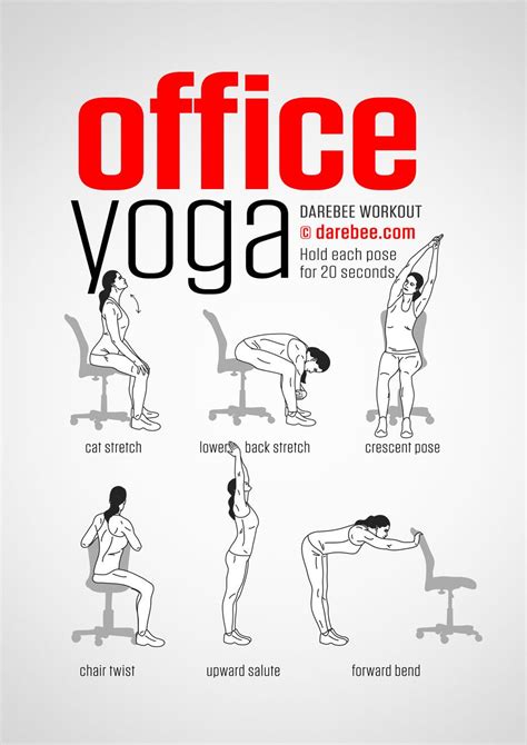 Office Yoga Workout In Office Yoga Easy Yoga Workouts Office Exercise
