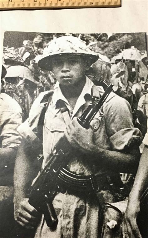 Photograph Of Viet Cong With Ak 47 Enemy Militaria