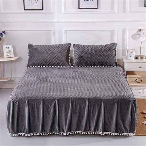 Softy Dark Gray Bed Skirt Tapestry Girls