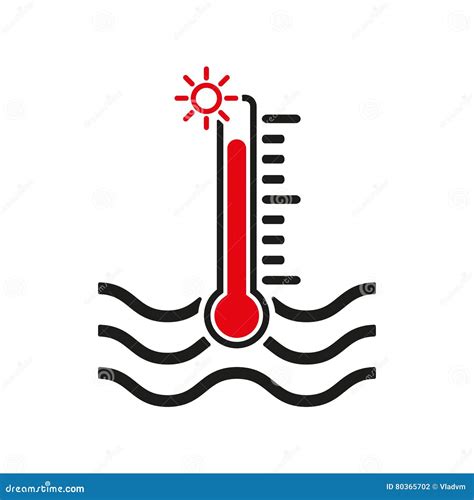 The Warm Water Temperature Icon Hot Liquid Symbol Stock Vector