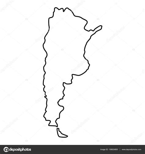 Ejemplo Del Vector De La Silueta Del Mapa De La Argentina Ilustración