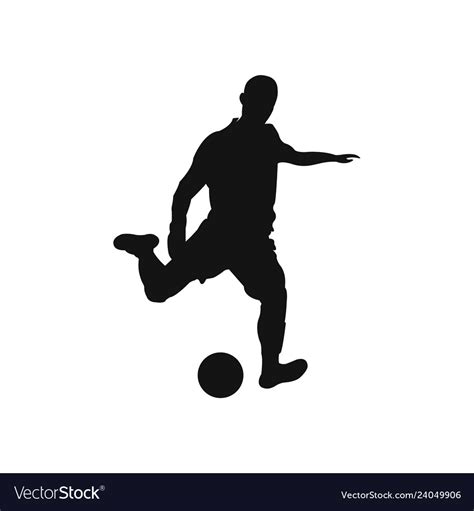 Football Player Silhouette Royalty Free Vector Image