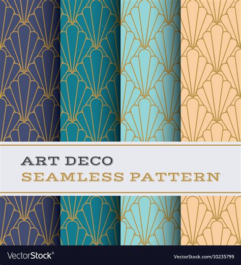 Art Deco Seamless Pattern 11 Royalty Free Vector Image