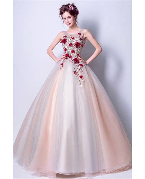 Cheap Floral Ball Gown Prom Dress Unique For Juniors 2018 Agp18140