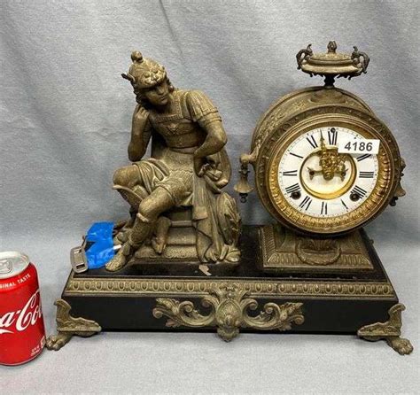 Antique Ansonia Figural Mantle Clock Dixons Auction At Crumpton